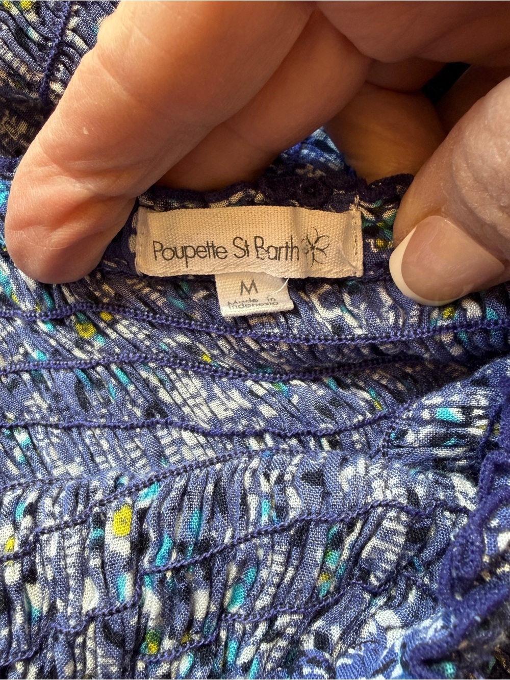 PAPETTE ST BARTH SOLEDAD SMOCK MAXI DRESS OFF SHOULDER ROMANTIC BOHO CHIC FLOWY - Picture 10 of 13